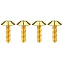 Titanium M4 M5 M6 Button Torx Head Bolt Screw (Gold, M4x15mm)