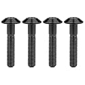 Titanium M4 M5 M6 Button Torx Head Bolt Screw (Black, M6x30mm)