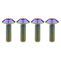 Titanium M4 M5 M6 Button Torx Head Bolt Screw (Ranibow, M6x20mm)