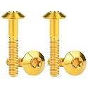 Titanium M4 M5 M6 Button Torx Head Bolt Screw (Gold, M6x35mm)
