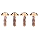 Titanium M4 M5 M6 Button Torx Head Bolt Screw (Bronze, M5x15mm)