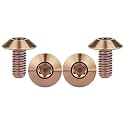 Titanium M4 M5 M6 Button Torx Head Bolt Screw (Bronze, M6x12mm)