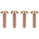 Titanium M4 M5 M6 Button Torx Head Bolt Screw (Bronze, M5x25mm)