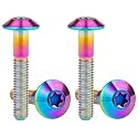 Titanium M4 M5 M6 Button Torx Head Bolt Screw (Rainbow, M6x35mm)