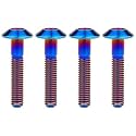 Titanium M4 M5 M6 Button Torx Head Bolt Screw (Burnt Blue, M6x30mm)