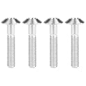 Titanium M4 M5 M6 Button Torx Head Bolt Screw (Silver, M6x30mm)