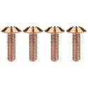 Titanium M4 M5 M6 Button Torx Head Bolt Screw (Bronze, M6x20mm)