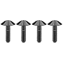 Titanium M4 M5 M6 Button Torx Head Bolt Screw (Black, M4x15mm)
