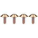 Titanium M4 M5 M6 Button Torx Head Bolt Screw (Bronze, M4x10mm)