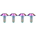 Titanium M4 M5 M6 Button Torx Head Bolt Screw (Rainbow, M4x10mm)