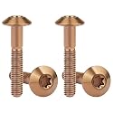 Titanium M4 M5 M6 Button Torx Head Bolt Screw (Bronze, M6x35mm)