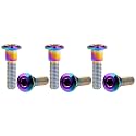 Titanium Bolt M8 Hexagon Socket Screw Rainbow, M8x33mm Pack of 6