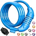 Titanker Bike Lock, Bicycle Lock 4 Feet Cable Lock 1/2 Inch Resettable Bike Lock Combination with Mounting Bracket, Bike Accessories for Bicycle, Electric Scooter, Motorcycle
