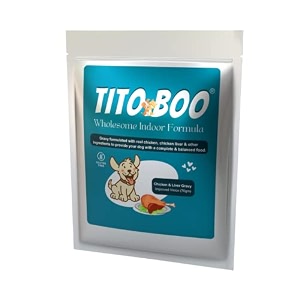 tito boo chicken amp liver gravy wet dog food - delicious and nutritious meal for your furry friend - 70 gm