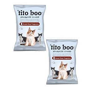 scented bentonite cat litter - 6 kg - pack of 2 - total 12 kg - all-natural clumping and odor-control formula for cats 