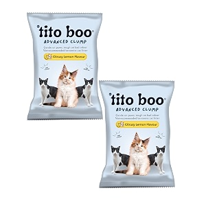 scented bentonite cat litter - 6 kg - pack of 2 - total 12 kg - all-natural clumping and odor-control formula for cats 
