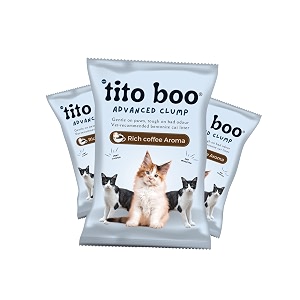 scented bentonite cat litter - 6 kg - pack of 3 - total 18 kg - all-natural clumping and odor-control formula for cats