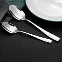 Titox Stainless Steel Dinner/Table Spoons, Spoon Set, Length 6.7 inch, Set of 6, Silver