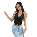 TIVANTE Solid Casual V-Neck Sleeveless Regular Fit