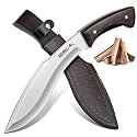 TIVOLI Kukri Fixed Blade Knife - Heavy-Duty Hunting Knife with Sheath