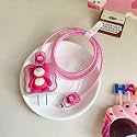 Tiwkka Silicone Charger Case Cover With 360-Degree Full Protection Heart Design Suitable For iPhone For 18-20W Usb-C Power Adapter Charger Cover (Cat 7 M Marron),Pink