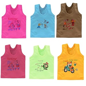 TIXY Boys Cotton Sleeveless Vest Combo