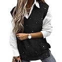 TIYOMI Plus Size Sweater Sleeveless Tops for Women Knitted Tank Tops XL-5XL