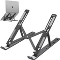 Tizum 2X Stronger M-Shape Aluminum Structure, Silicone Pads, Air Ventilation for Cooling, for laptop size up to 15.6-Inches Aluminium Laptop Stand with Adjustable Height Compatible with Universal Laptops