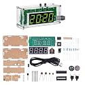 TJ-56-428 4-Digit Digital DIY Clock Kits with Acrylic Shell, DIY Alarrm Clock Soldering Practice Kit for Learning Electronics Replacement for OEM