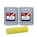 TK64 Roll On Application; Water Based Coating; Protects Trailer Floors, Ramps and Walls; Non Skid Paint (2 Gallons, Black, Plus Foam Cover)