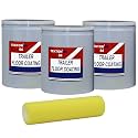 TK64 Roll On Application; Water Based Coating; Protects Trailer Floors, Ramps and Walls; Non Skid Paint(3 Gallons, Grey Plus Foam Cover)