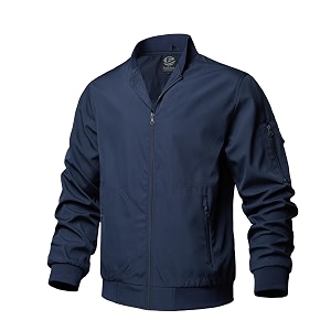 TLZC Mens Fashion Bomber Jacket Lightweight Track