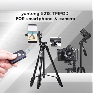 tmg vct 5218 smartphone and dslr camera tripod with wireless bluetooth remote control yunteng