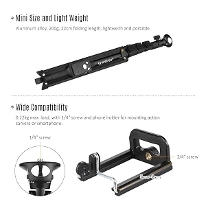 tmg wireless bluetooth remote vct-1388 selfie stick  with phone hoder tripod for all smart phonesdslr cameras amp action cameras