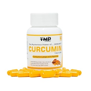 tmp curcumin with bioperine capsules with 95 curcuminoids  immunity booster capsules  high bioavailability  60 veg capsules pack
