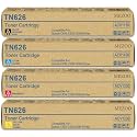 TN-626 TN626 Toner Cartridge High Yield TN626 TN626K TN626C TN626M TN626Y