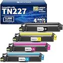 Skydo TN227 TN-227BK/C/M/Y High Yield Toner Cartridge 4 Pack TN-227 TN-223