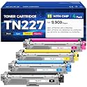TN227 Toner Cartridge Set 4-Pack Replacement for TN-227 TN223 Compatible with Brother HL-L3270CDW HL-L3210CW MFC-L3710CDW HL-L3290CDW MFC-L3750CDW L3710CW HL-L3230CDW L3230CDN Printer Ink Black Color