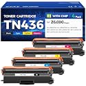 TN436 Toner Cartridge Set 4-Pack Printer Replacement Compatible for Brother TN-436 TN433 TN431 MFC-L8900CDW MFC-L8690CDW HL-L8360CDW HL-L8260CDW MFC-L8610CDW MFC-L8905CDW MFC-L9570CDW HL-L8360CDWT Ink
