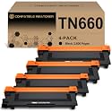 TN660 Toner Replacement for Brother TN660 Toner Cartridge 4Pack High Yield