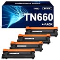 TN660 Toner Replacement for Brother TN660 TN630 Toner Cartridge 4Pack Black