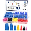 Tnisesm 100Pcs Silicone Rubber Tapered Plug Assortment Kits 1/16" to 1/2" for Masking Off Holes During Powder Coating, Painting, Hydro Dipping, Media Blasting