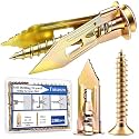 Tnisesm 160Pcs Self-Drilling Drywall Anchors with Screws(0.47x1.18 Inch), Metal Screw Anchors Kit for Wall Sheetrock, Expansion Anchor, Picture Frames,Shelves & Home Decor No Drill and Holes