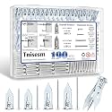 Tnisesm 190Pcs 4 Size Self Drywall Drilling Anchors Kit, Silver Metal Heavy Duty Dry Wall Anchors and Screws for Wall Sheetrock, Expansion Anchor Assorted Sizes for Picture Frames,Shelves & Home Decor