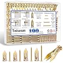 Tnisesm 190Pcs 4 Size Self Drywall Drilling Anchors with Screws Kit, Metal & Heavy Duty Grip Anchors for Wall Sheetrock, Expansion Anchor Assorted Sizes for Picture Frames, Shelves & Home Decor