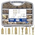 Tnisesm 480Pcs Self-Drilling Drywall Anchors with Screws, 2025 Upgraded Zinc Plated Steel for Heavy Duty, Metal Screw Anchors Kit, No Drill and Holes in Wall (4 Sizes)