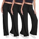 TNNZEET 3 Pack Women's Wide Leg Pants - Casual Loose Yoga Pants Sweatpants Lounge Pajama Pants