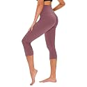 TNNZEET Capri Leggings for Women - Tummy Control High Waisted Soft Yoga Pants for Gym Workout