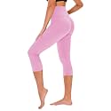 TNNZEET Capri Leggings for Women - Tummy Control High Waisted Soft Yoga Pants for Gym Workout