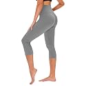TNNZEET Capri Leggings for Women - Tummy Control High Waisted Soft Yoga Pants for Gym Workout